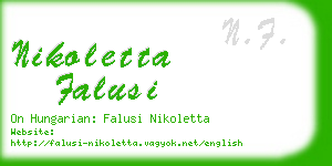 nikoletta falusi business card